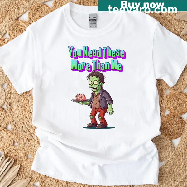 Cartoonish generous zombie graphic T-shirt for everyday wear