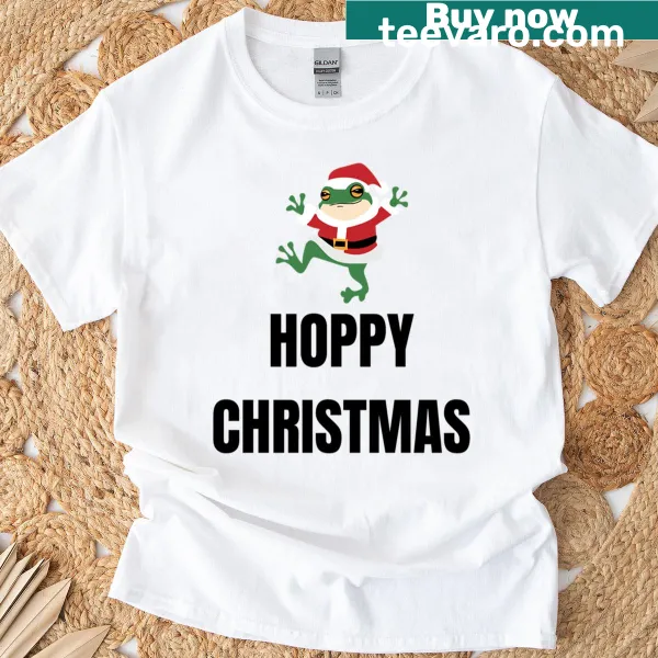 Cute Santa frog design T-shirt for Christmas