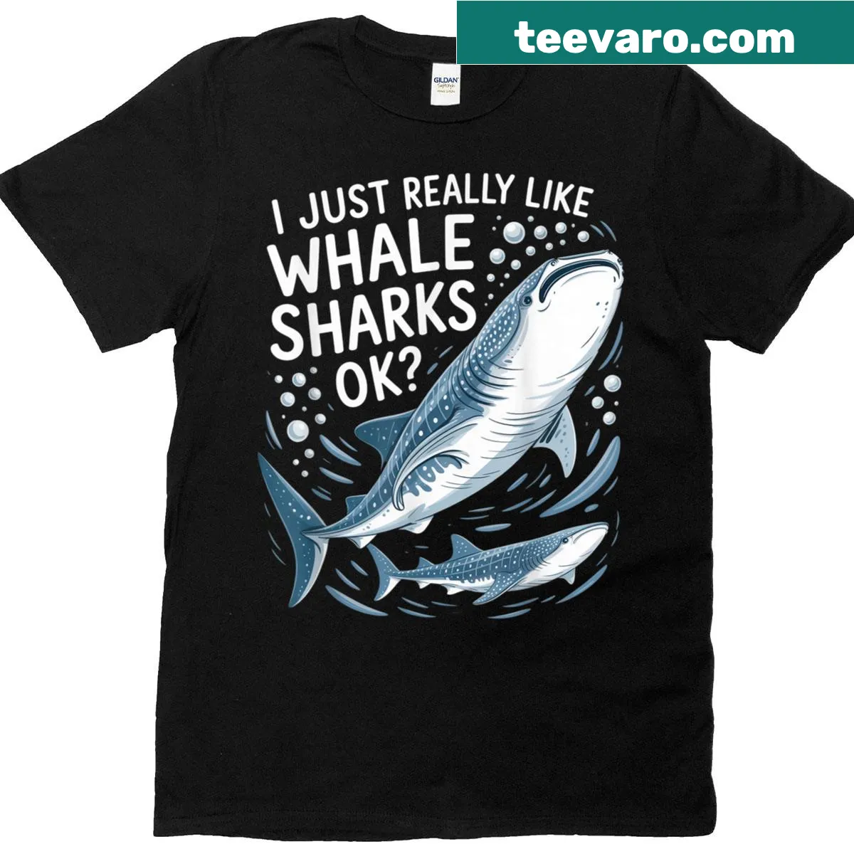 Whale shark t-shirt for marine life enthusiasts — on a men's t-shirt