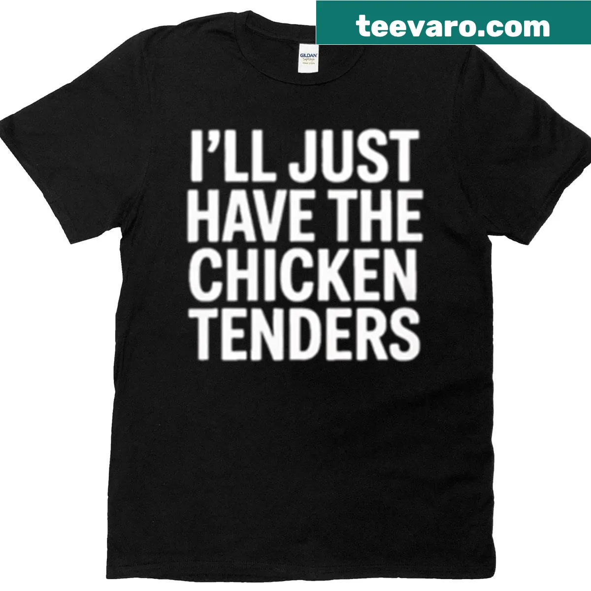T-shirt with the saying about preferring chicken tenders. — on a men's t-shirt