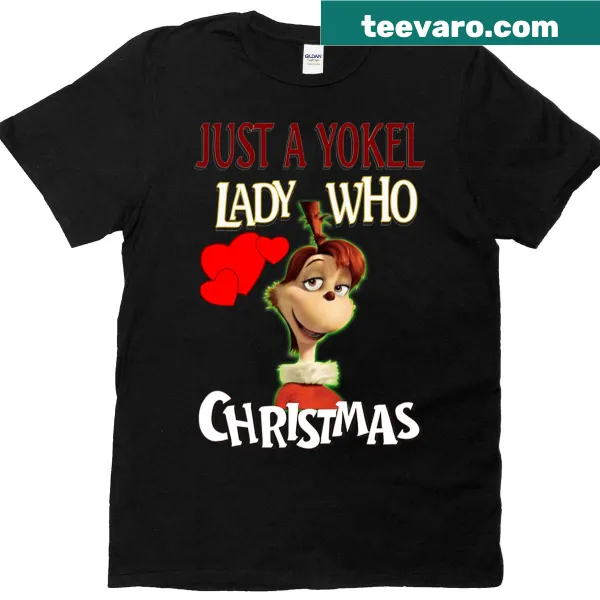 Christmas t-shirt with the phrase Just A Yokel Lady Who Loves Christmas
