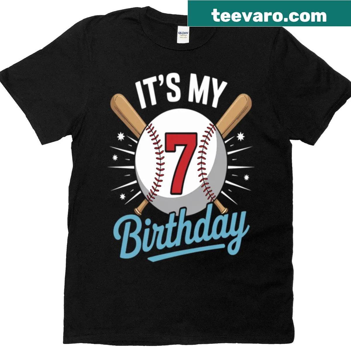 Baseball-themed birthday T-shirt for kids — on a men's t-shirt