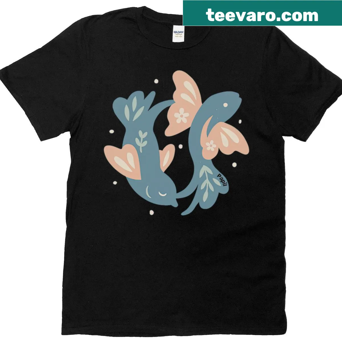 Koi fish design T-shirt symbolizing harmony — on a men's t-shirt