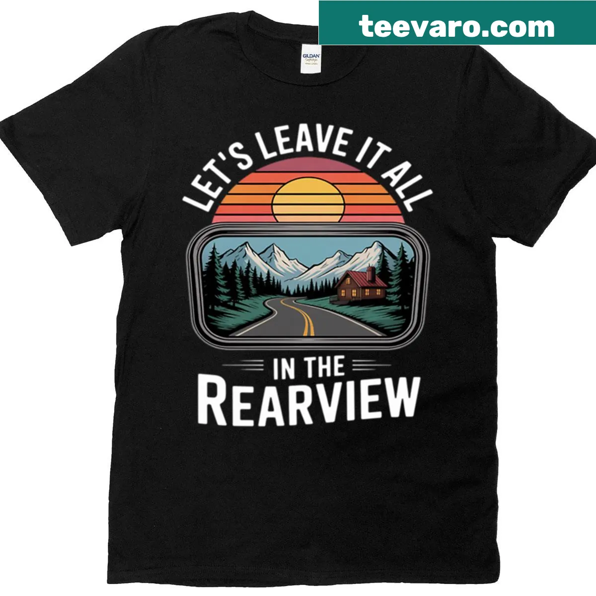 Funny t-shirt with text about letting go of the past — on a men's t-shirt