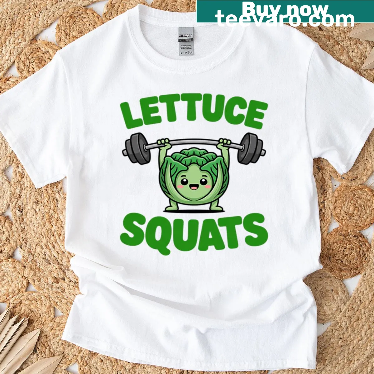Funny T-shirt with a fitness pun about squats — on a men's t-shirt