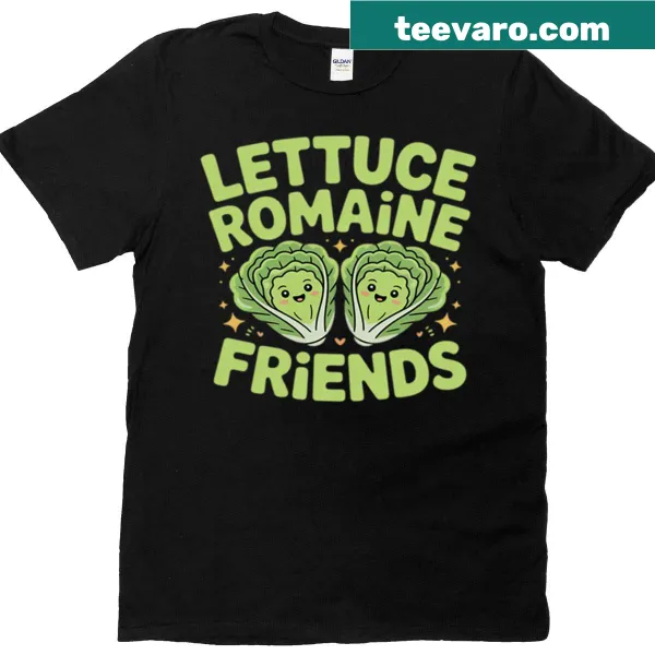 Humorous veggie t-shirt with the phrase about friendship and vegetables