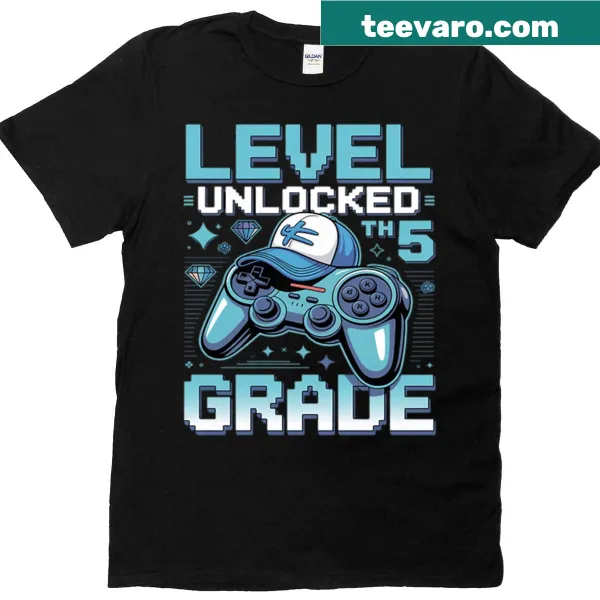 T-shirt celebrating 5th grade achievement for boys with playful text