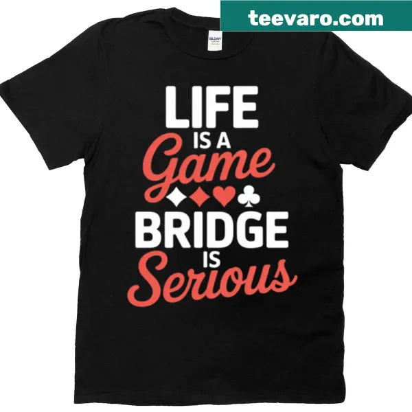Funny bridge card game graphic on a T-shirt