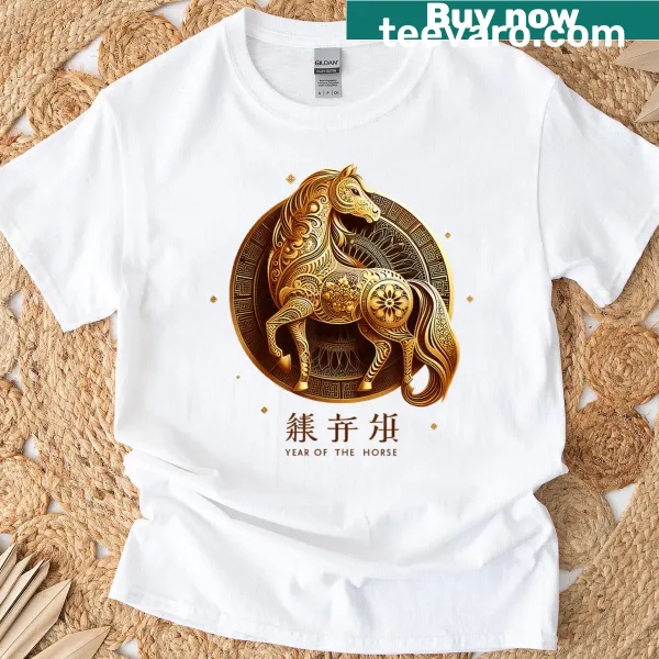 T-shirt celebrating the Lunar New Year and Year of the Horse.