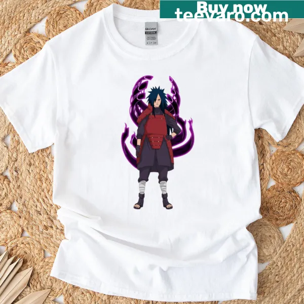 Illustrated T-shirt featuring Madara Uchiha character