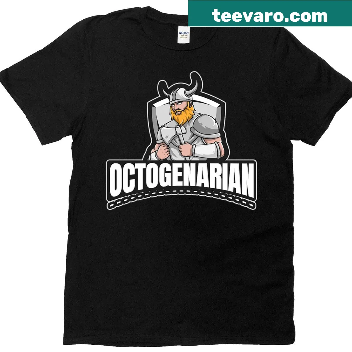 Viking God t-shirt for 80th birthday celebration — on a men's t-shirt