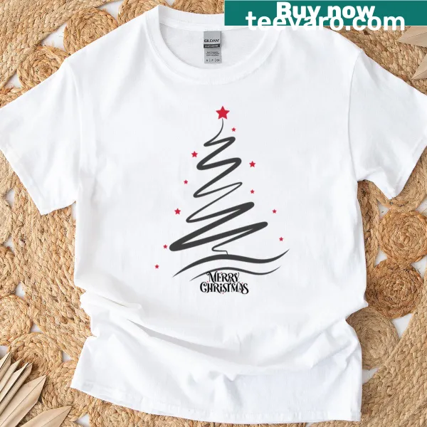 Merry Christmas New Year t-shirt with festive typography