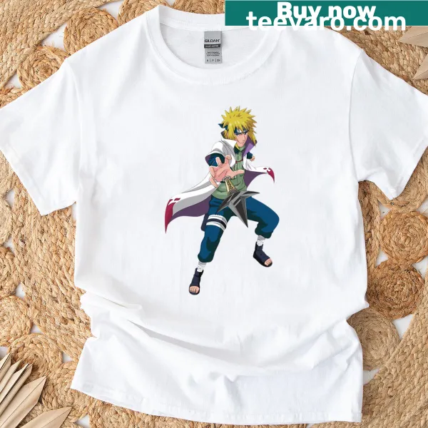Illustration of Minato Namikaze from anime on a t-shirt