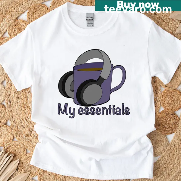 Minimalist t-shirt with the word 'Essentials'