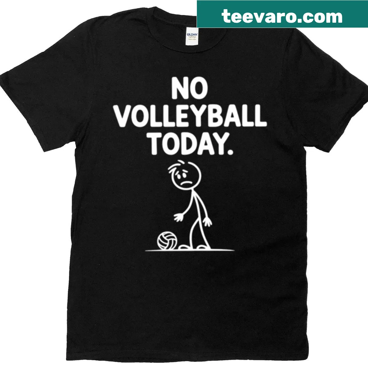 Sarcastic T-shirt with humorous volleyball message for sport lovers. — on a men's t-shirt