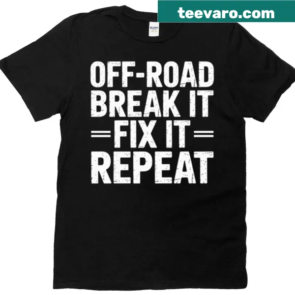 Typography t-shirt with off-roading slogan