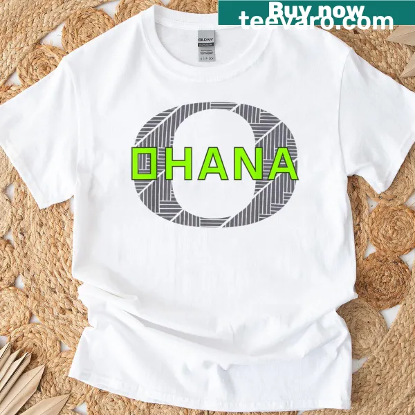 Official Oregon Ohana text design on T-shirt