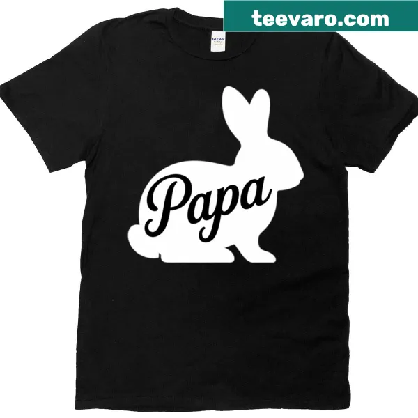 Charming Easter T-shirt featuring a Papa Bunny graphic