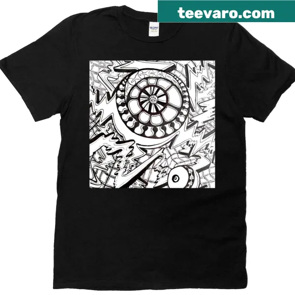 Retro futurism themed t-shirt with imaginative design