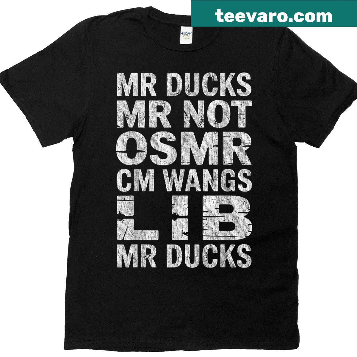 Cartoon design with playful ducks and humorous text — on a men's t-shirt