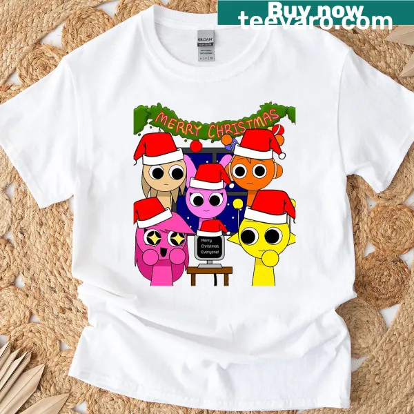 Whimsical cartoon design for Christmas with festive characters