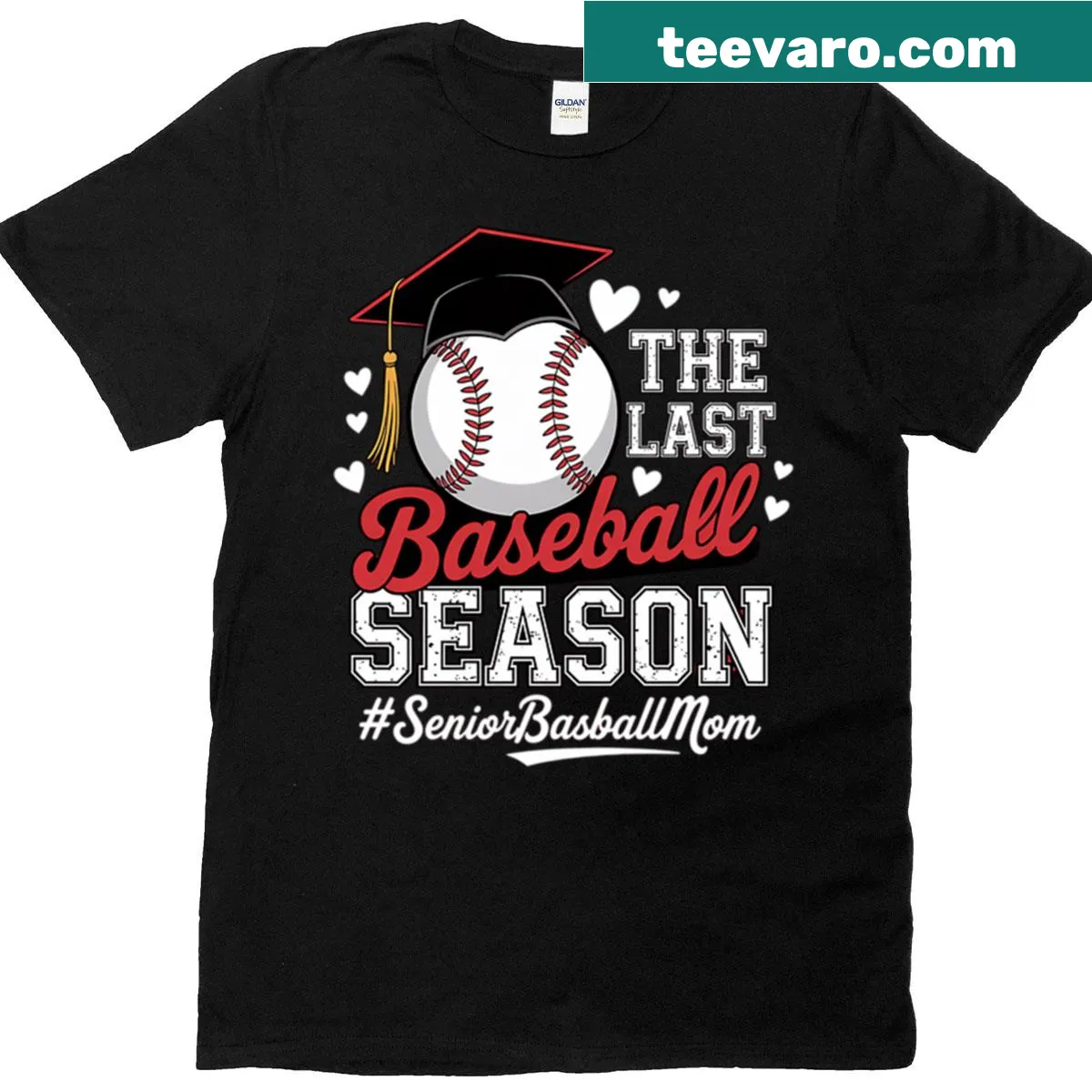 Illustrative design celebrating a baseball mom for the 2025 season — on a men's t-shirt