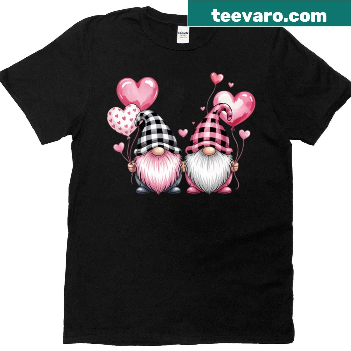 Cute Valentine's Day gnome T-shirt — on a men's t-shirt