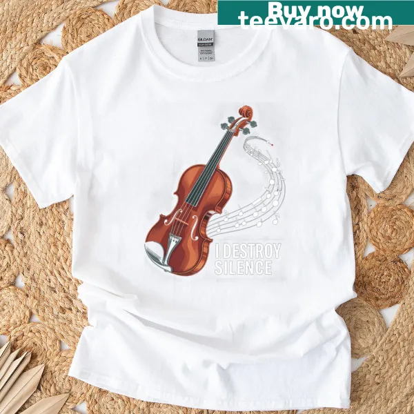 Illustration of a violin player on a t-shirt