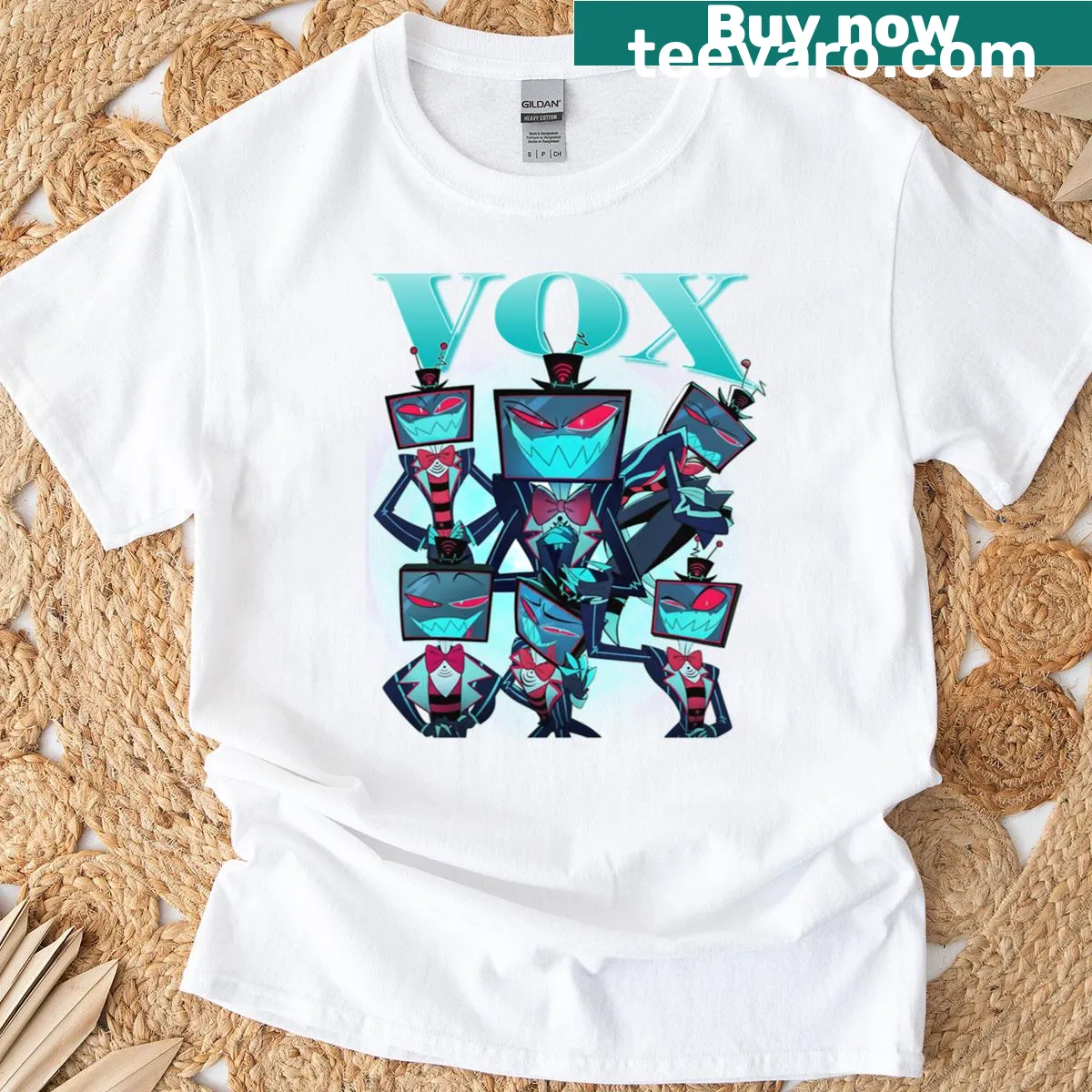Vintage Hazbin Hotel 2 T-shirt with unique bootleg design — on a men's t-shirt