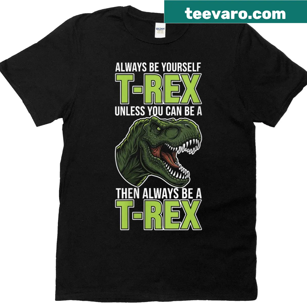 Funny T-rex quote T-shirt for humor lovers — on a men's t-shirt