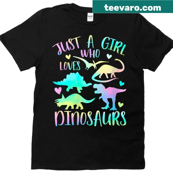 Cute dinosaur-themed T-shirt for girls with playful text.