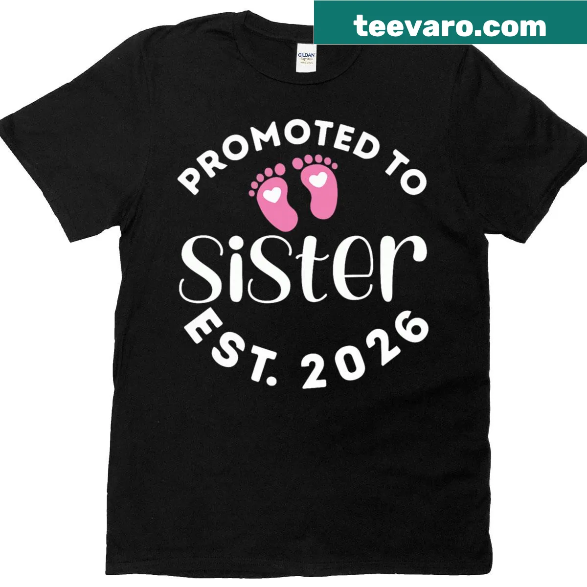 Promoted to Sister announcement T-shirt for little girls — on a men's t-shirt