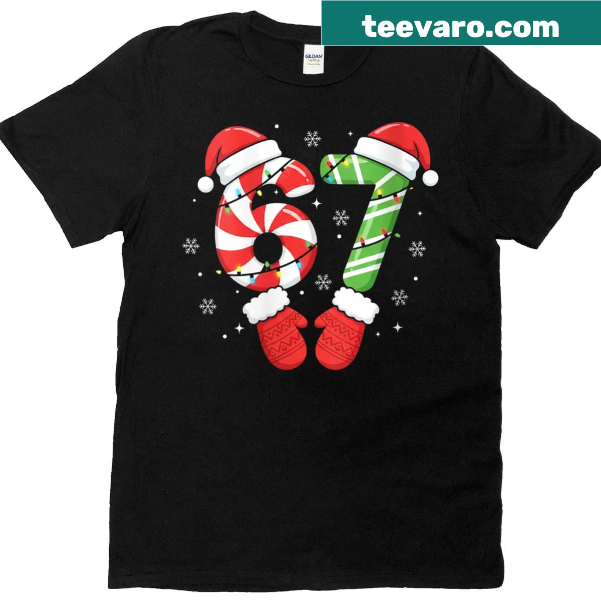 Cheerful Christmas T-shirt with Santa and meme design for kids. — on a men's t-shirt
