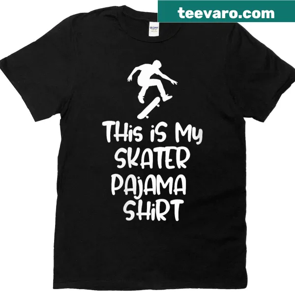 Casual t-shirt with skateboard pajama statement