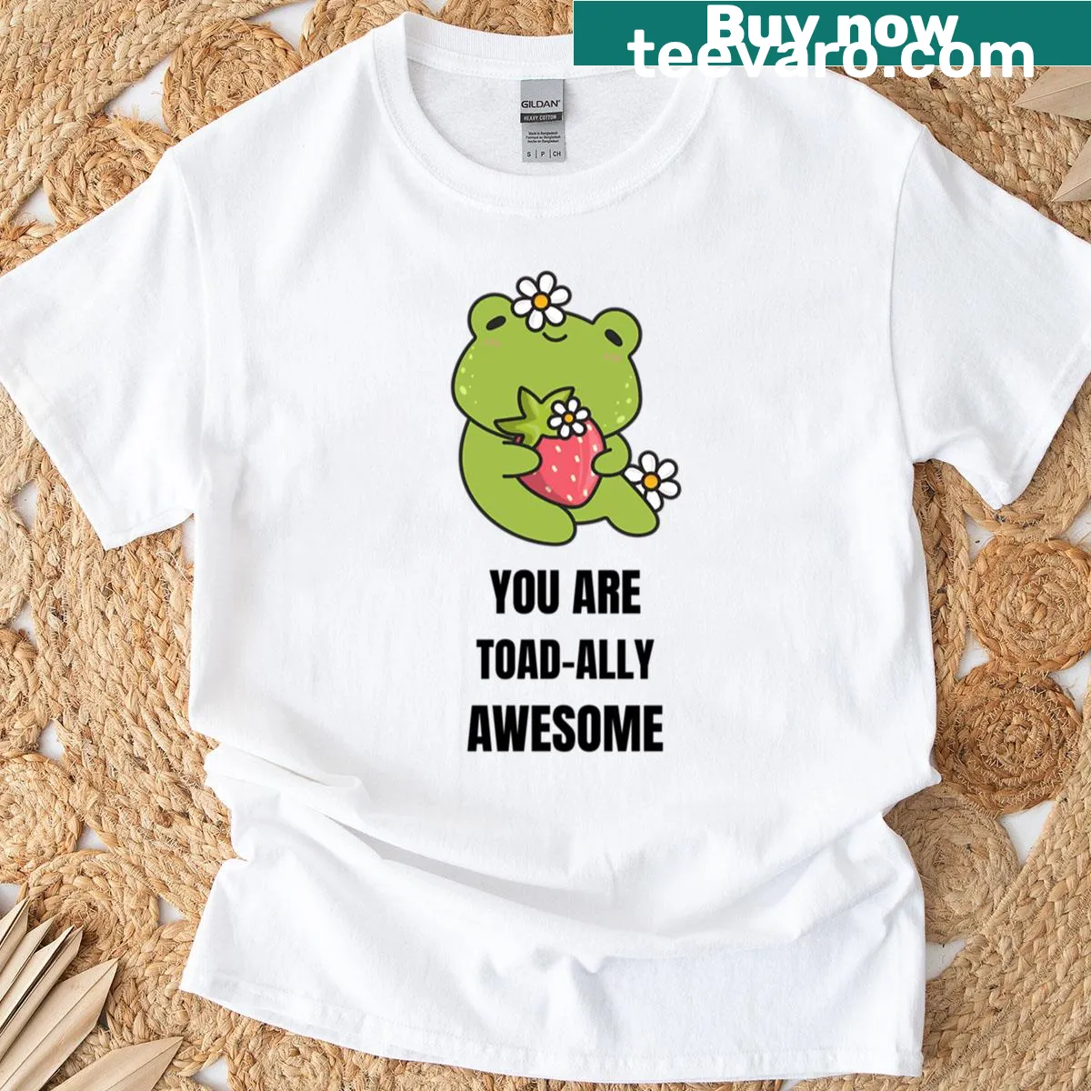 Cute frog graphic with 'You Are Toad-ally Awesome' text — on a men's t-shirt