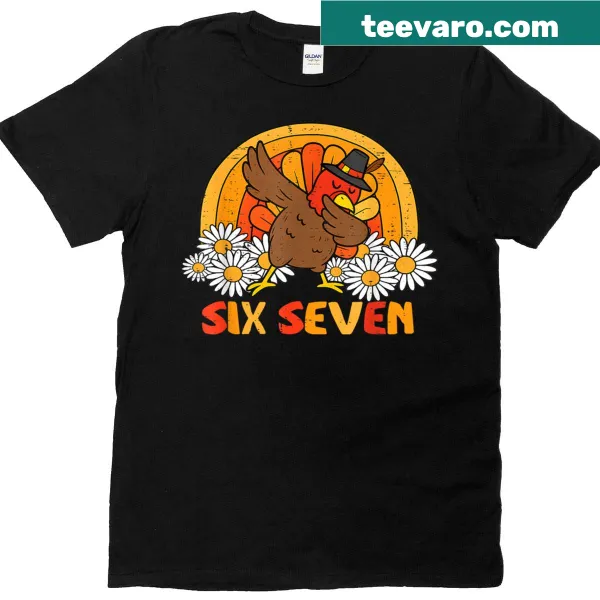 Funny turkey dabbing graphic T-shirt for Thanksgiving