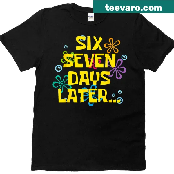 Humorous t-shirt celebrating the 67th day of school with meme text
