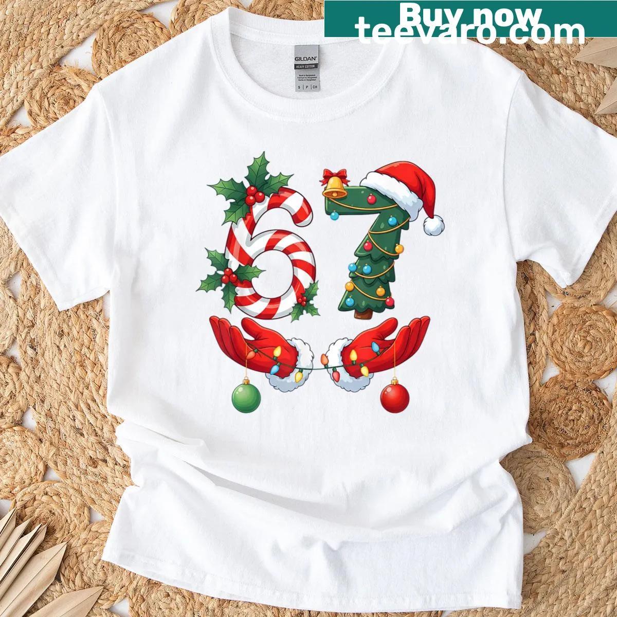 Meme-themed Christmas t-shirt for family fun — on a men's t-shirt