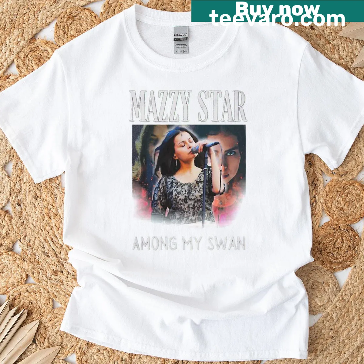 Vintage t-shirt celebrating Mazzy Star's ethereal music — on a men's t-shirt