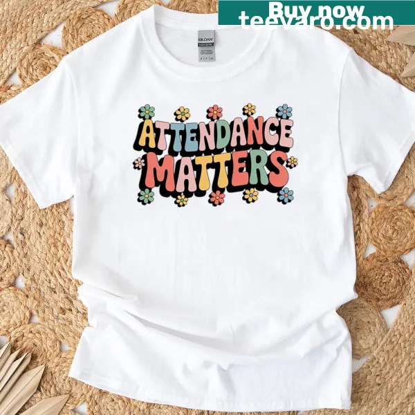 Illustration of attendance concept on a T-shirt for attendance clerks