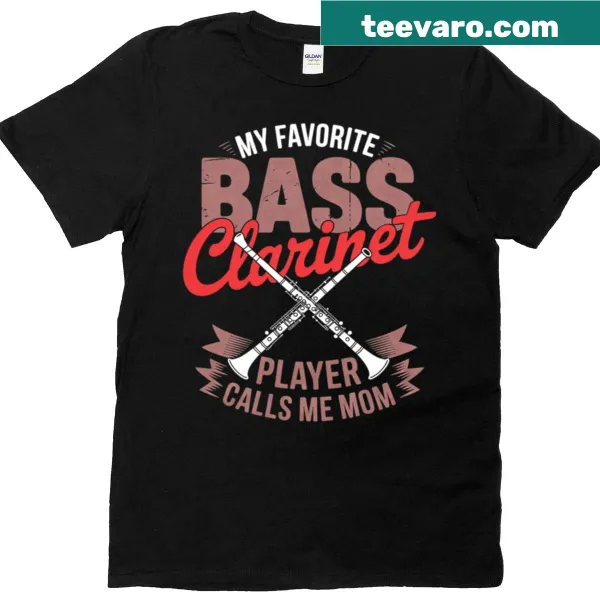 T-shirt for moms with a bass clarinet graphic