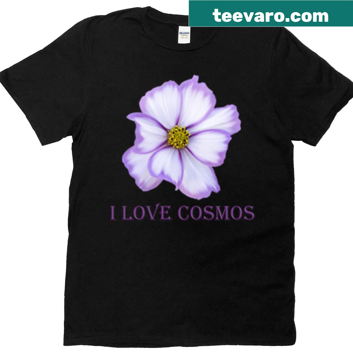 Cosmic-themed t-shirt featuring intricate celestial designs — on a men's t-shirt