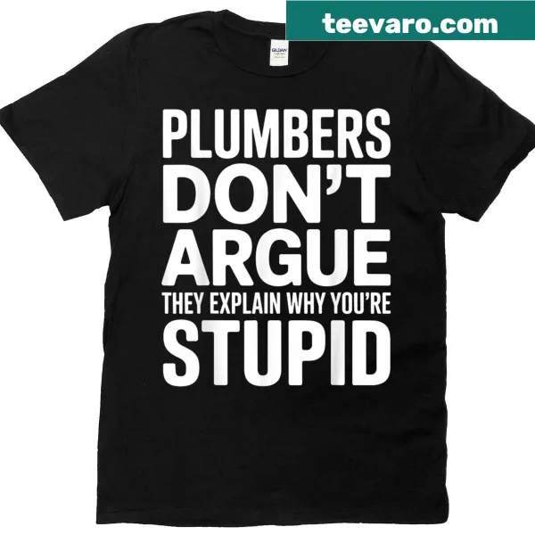 Artistic plumber t-shirt featuring plumbing tools and elements