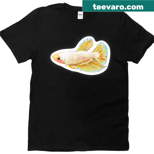 Illustration of a Betta fish on a T-shirt