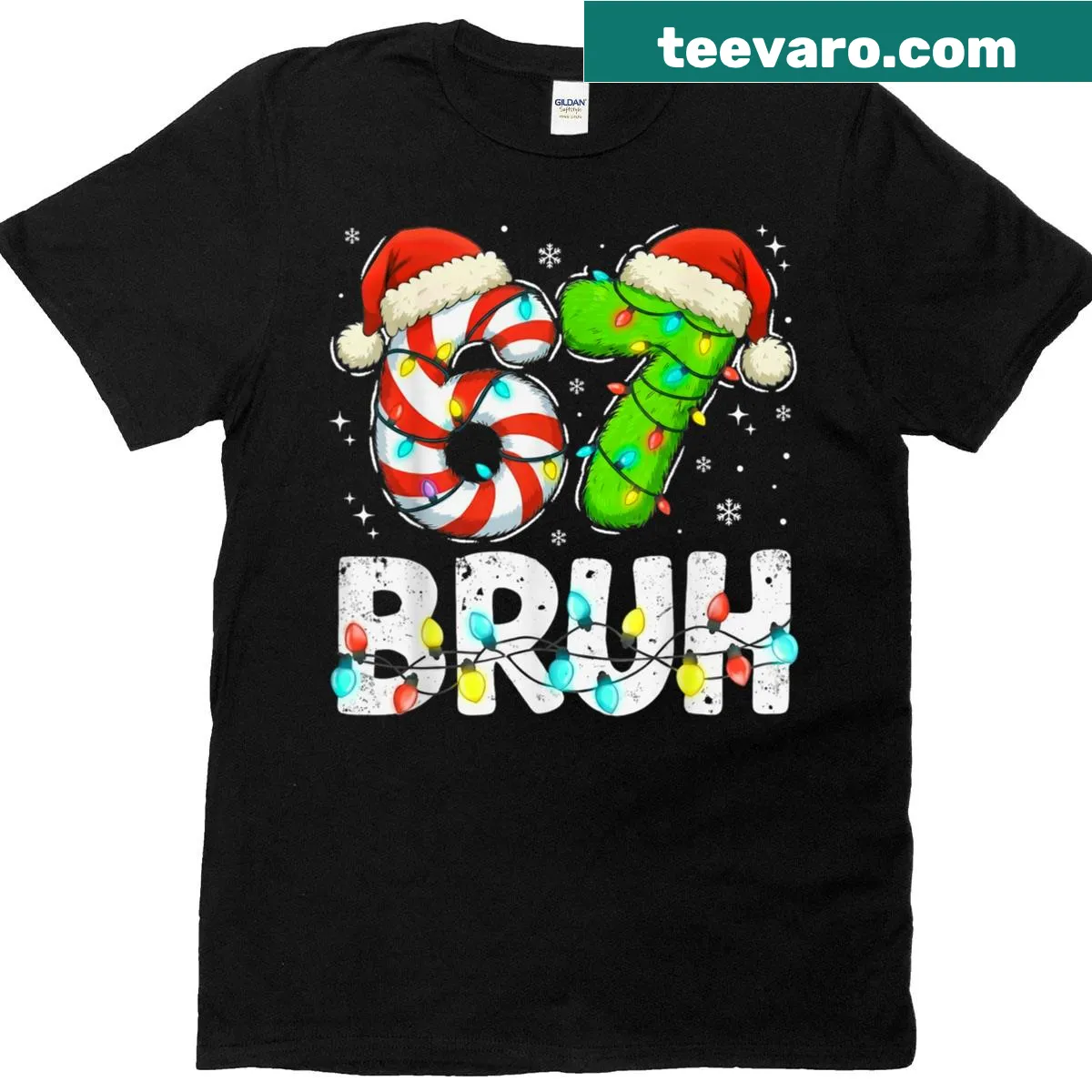 Funny Christmas-themed T-shirt featuring meme text for kids — on a men's t-shirt