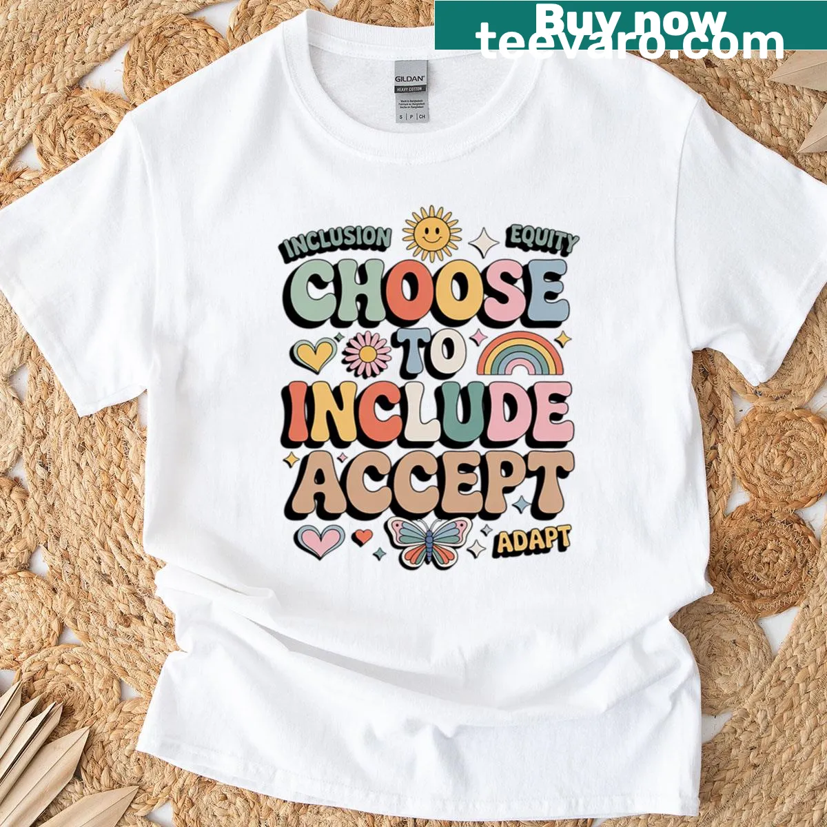 T-shirt promoting inclusion and autism awareness for teachers — on a men's t-shirt