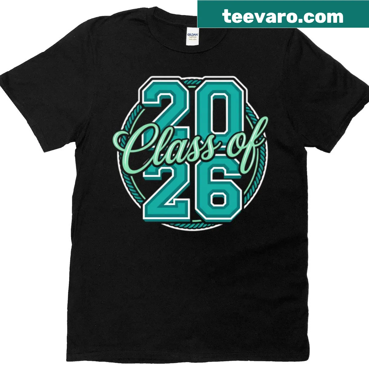 T-shirt displaying the text 'Class of 2026' in bold typography. — on a men's t-shirt