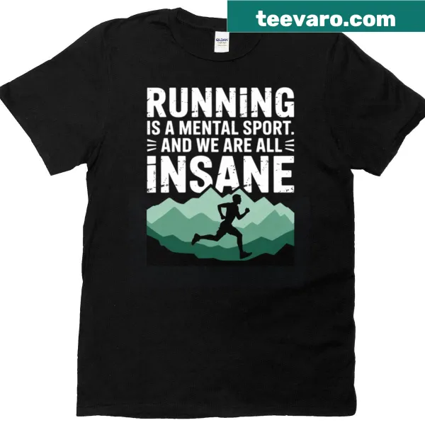 Bold graphic cross country running t-shirt with text