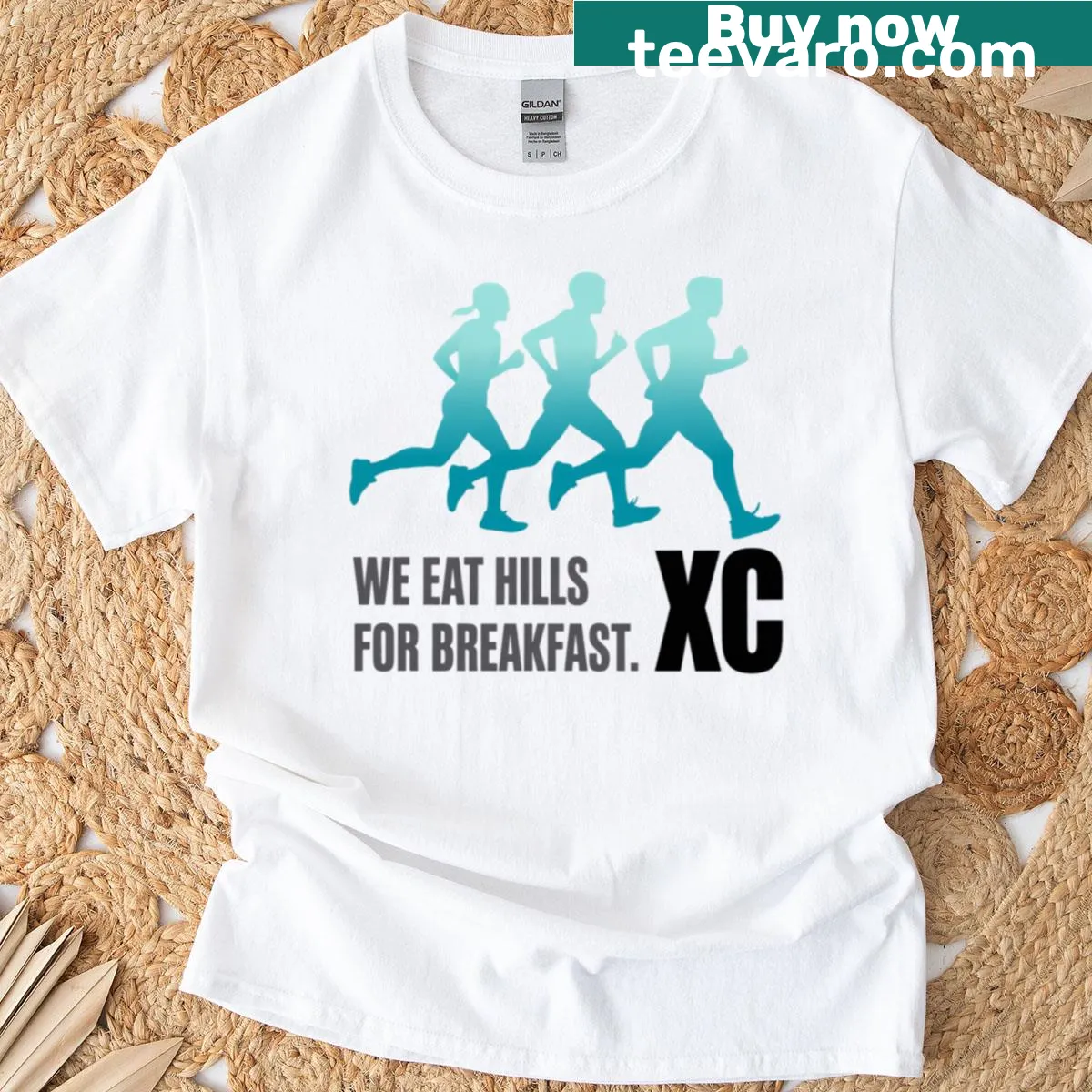 Simple T-shirt for cross country running enthusiasts — on a men's t-shirt