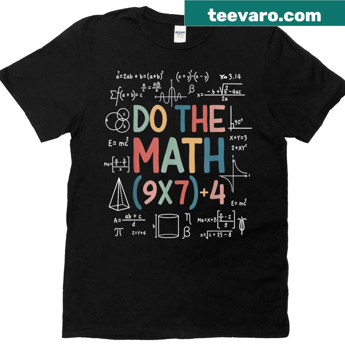 Funny math teacher t-shirt featuring the Do The Math 67 meme — on a men's t-shirt